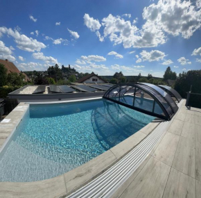 Ferienwohnung Schlossblick - 4 Sterne Sauna Pool Whirlpool exklusiv